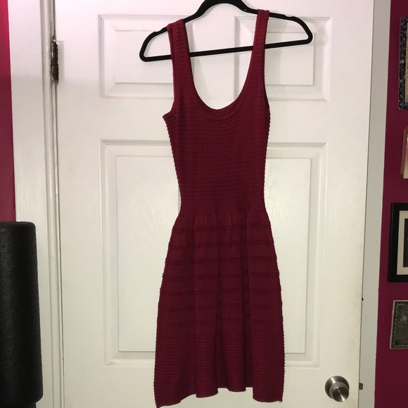 Maroon BB Dakota Mod Sweater Dress - Picture 1 of 9